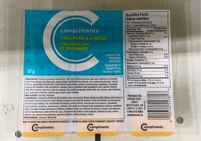 Crackers and cheese front packaging