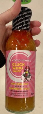 Cluck wing sauce front packaging