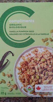 Granola graines de citrouille à la vanille front packaging