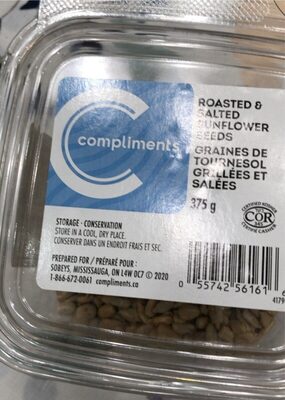 Roasted and salted sunflower seeds