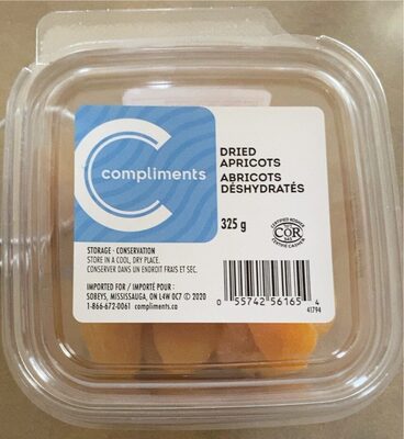 Abricots déshydratés front packaging