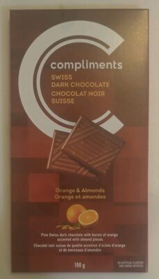 Orange & Almonds Swiss Dark Chocolate