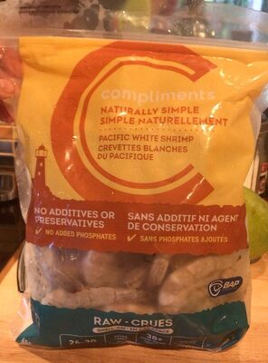 Crevettes blanches du pacifique