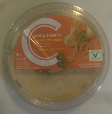 Caramelized Onion Topped Hummus