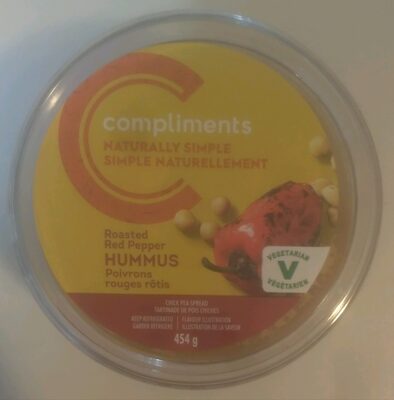 Naturally Simple Roasted Red Pepper Hummus