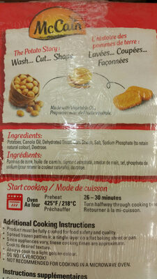 galette de pommes de terre arôme onion