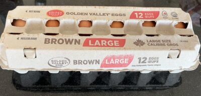 12 Large Eggs, brown.