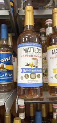 Thin French Vanilla Coffee Syrup