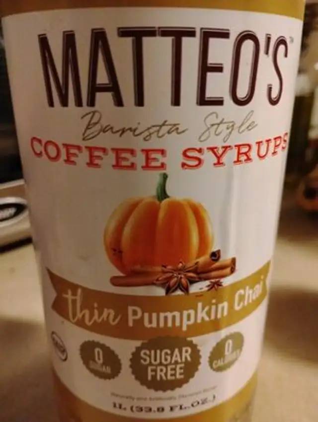 Thin Pumpkin Chai Coffee Syrup front packaging