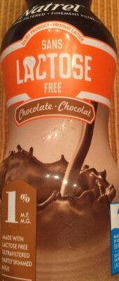 Lait chocolat sans lactose front packaging