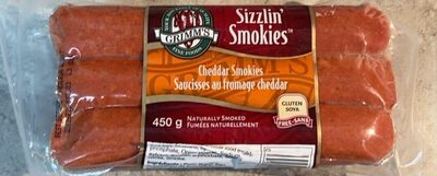 Sizzlin' Smokies Cheddar front packaging
