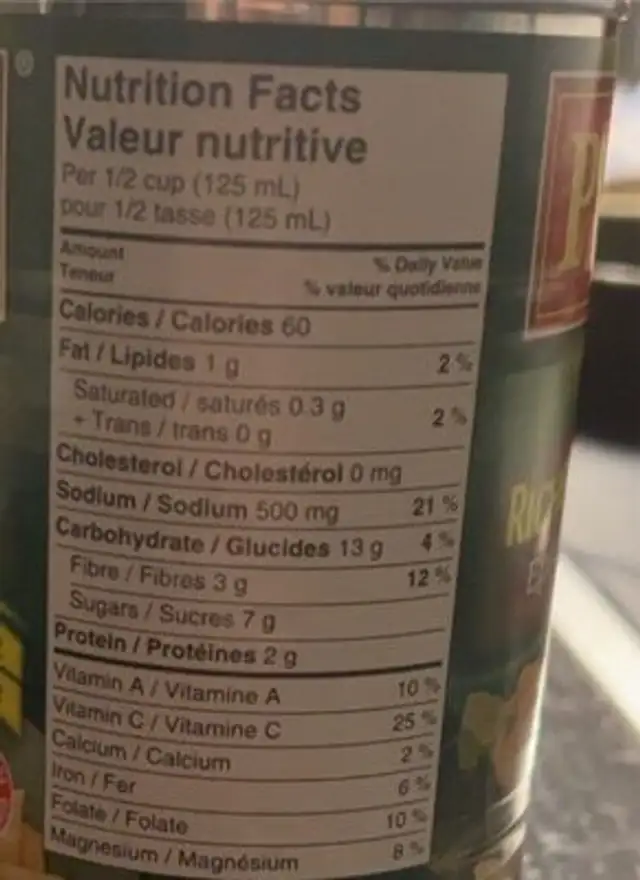 Thick And Zesty, Hot & Spicy nutrition facts table
