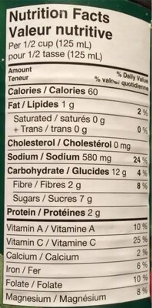 thick and zesty pasta sauce nutrition facts table