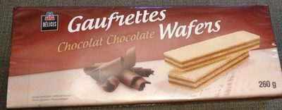 Gaufrettes chocolat front packaging