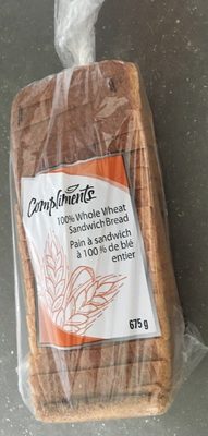 Pain a sandwich à 100% de blé entier