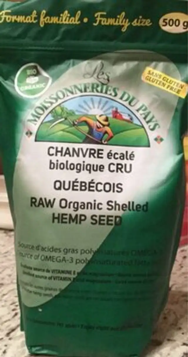 Chanvre écalé biologique cru