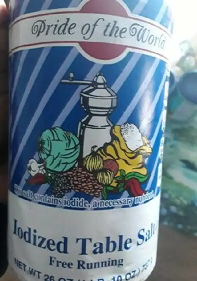 Iodized table salt