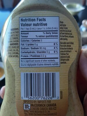 Moutarde préparée front packaging