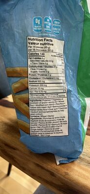 Flavour Crisp Classic Straight Cut Fries nutrition facts table