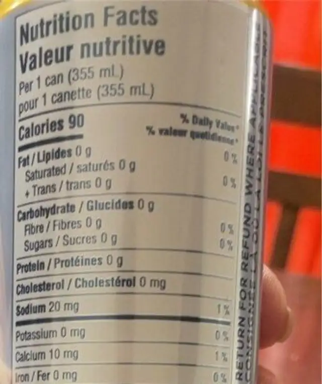 Coors mango vodka seltzer nutrition facts table