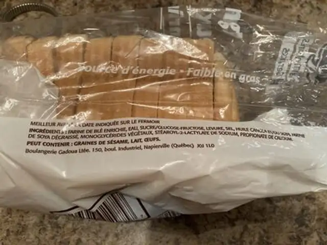 Pain ingredients label