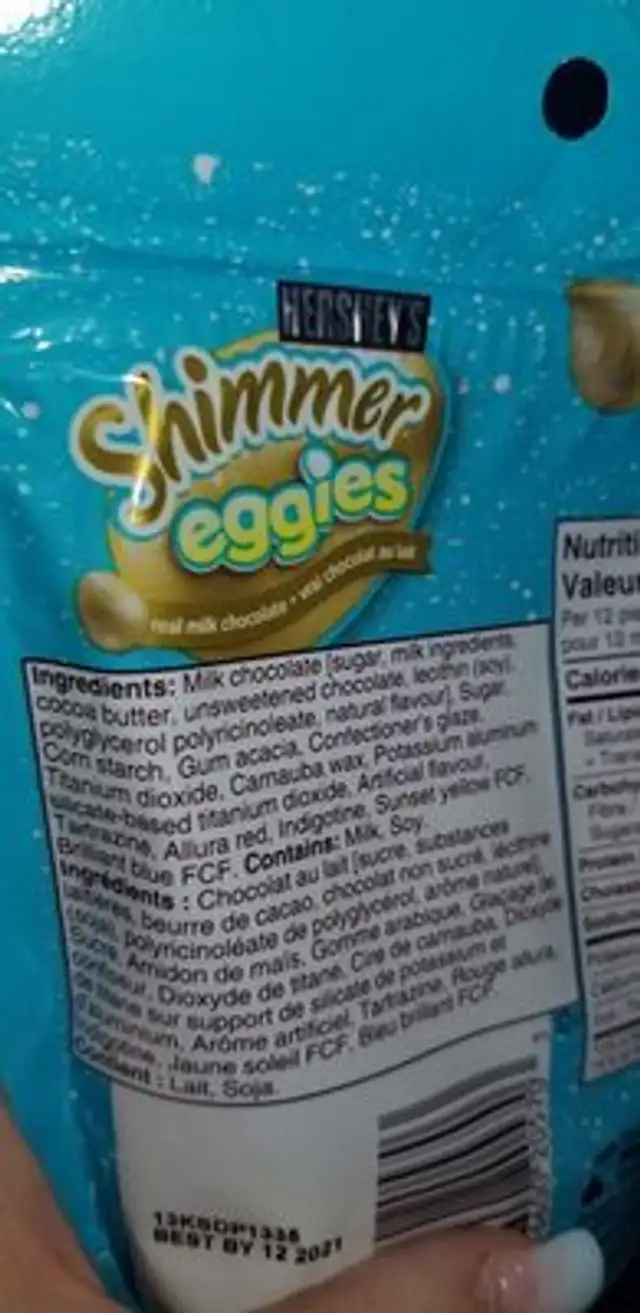 hersheys eggies ingredients label
