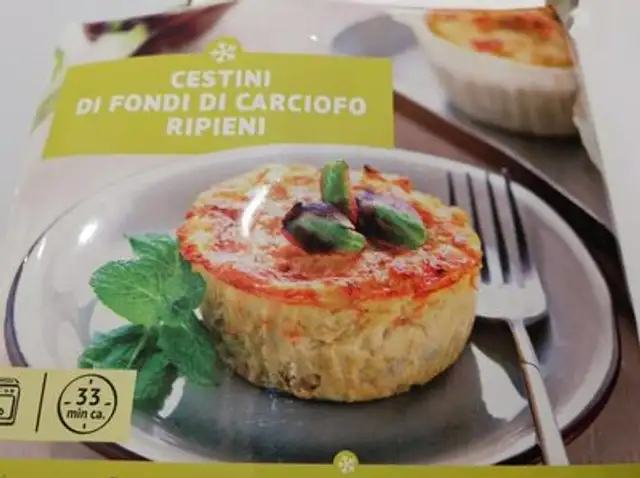 Cestini di fondi di carciofo ripieni