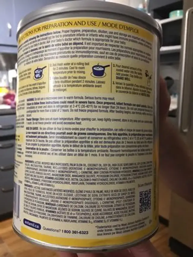 Enfamil ingredients label