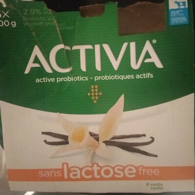 Activia vanille sans lactose
