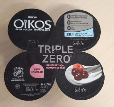 Oikos Triple zéro Framboises-Açaï