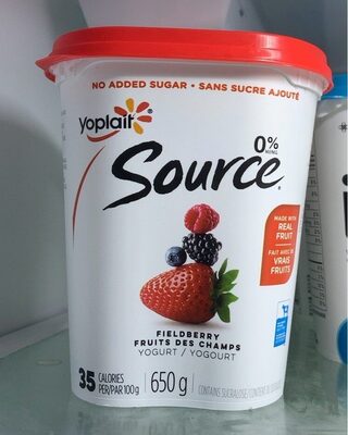 Source Yogurt Strawberry Peach Fieldberry Raspberry