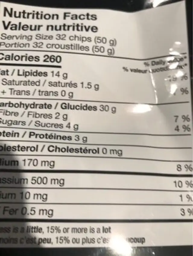The real srirachup nutrition facts table