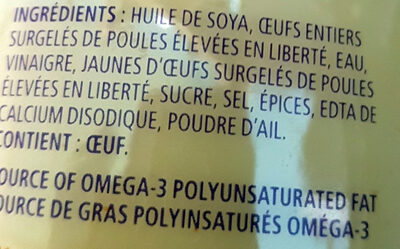 Seriously good mayonnaise ingredients label