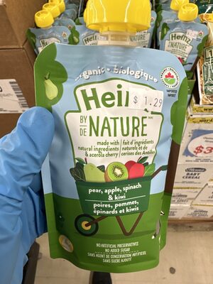 Heinz pear apple spinach kiwi puree