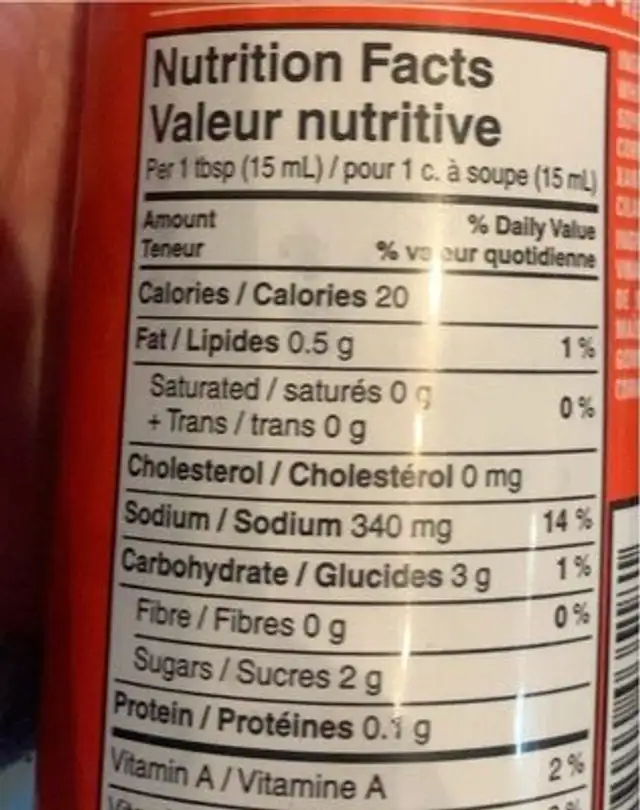 Saveur epicée du Sud-Ouest aux chipotles nutrition facts table