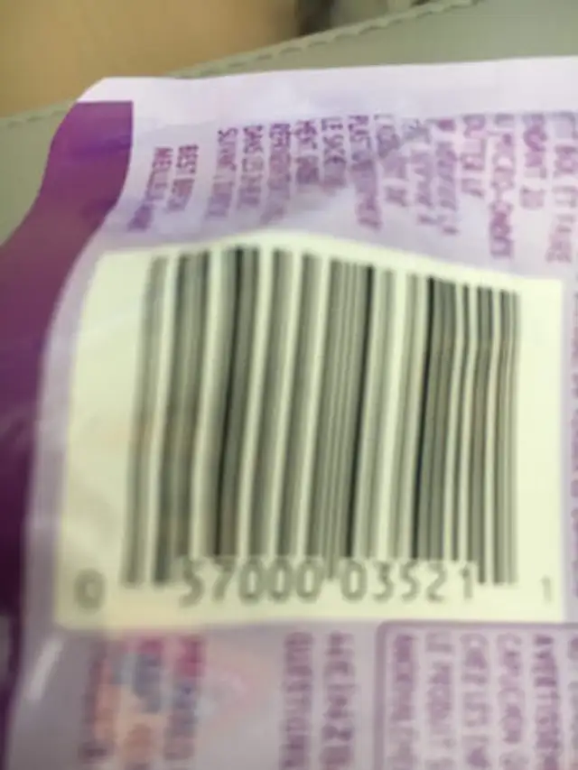 Unknown nutrition facts table