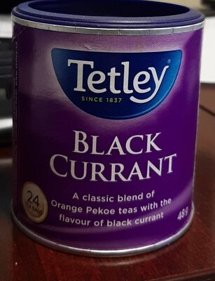 black currant tea front packaging