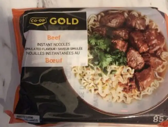 Beef instant noodles