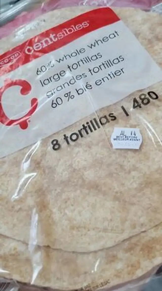 60 whole wheat large tortillas