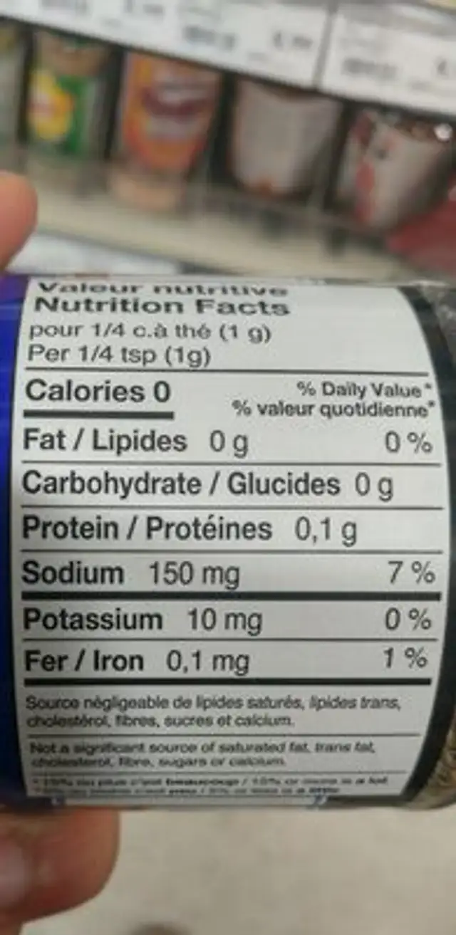 Assaisonnement pommes de terre à la grecque ingredients label