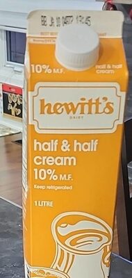 Half & Half cream 10% front packaging