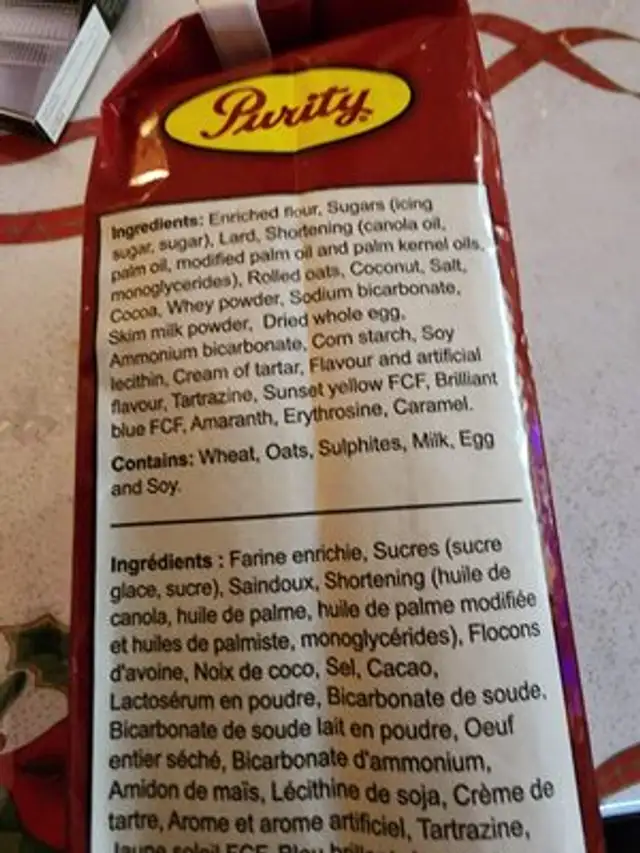 Les chouchous de la famille ingredients label
