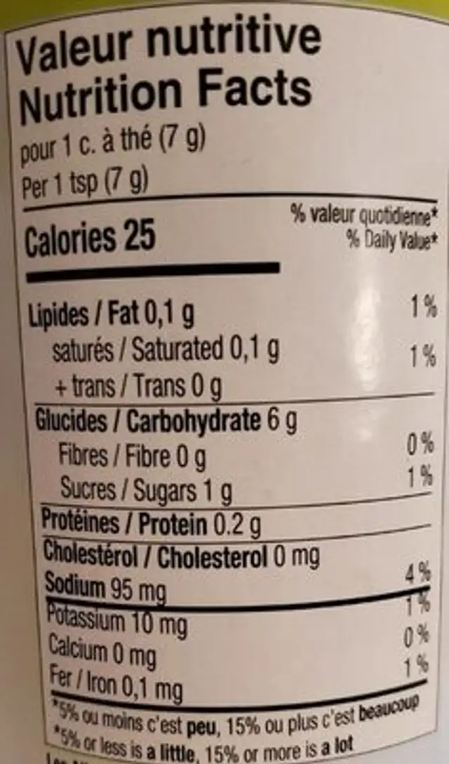 11 Vegetables dehydrated bouillon nutrition facts table