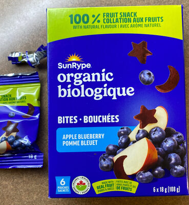 Apple Blueberry, Organic Fruit Bites