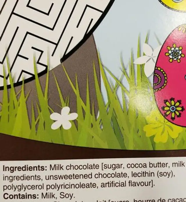 Mr solid ingredients label
