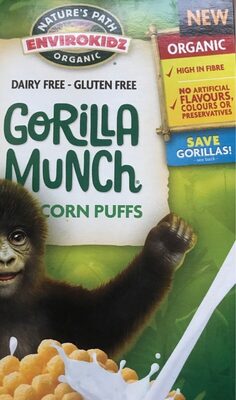 Gorilla Munch Corn Puffs front packaging