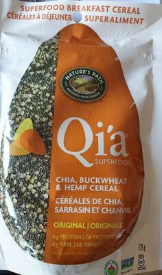 Qi'a Superfood Chia, Buckwheat & Hemp Topper - Original front packaging