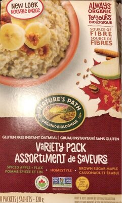 Gluten Free Instant Oatmeal Variety Pack - Spiced Apple & Flax, Homestyle, Brown Sugar Maple
