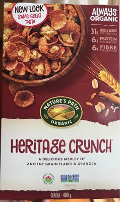 Heritage Crunch Cereal front packaging