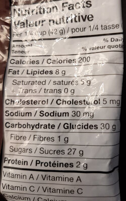 M&M's Milk Chocolate Candies nutrition facts table